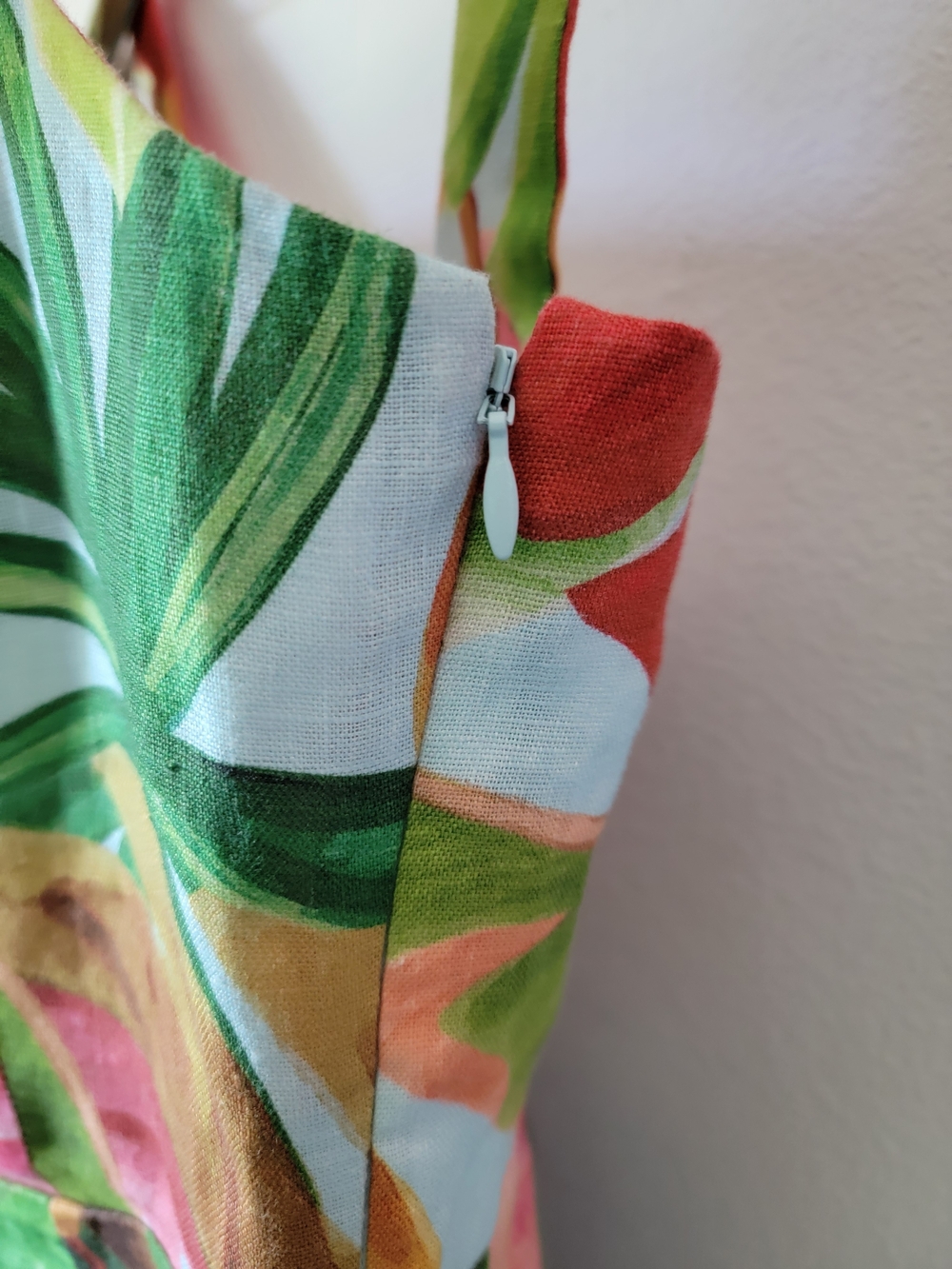 Anthropologie Farm Rio Nisa Linen Mini Dress Tropical Sz S EUC - Picture 6 of 16